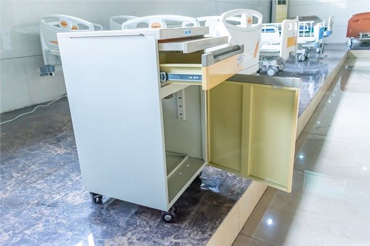 Hospital Bedside Table With Drawers